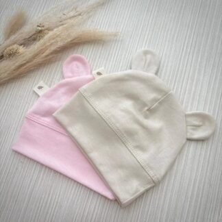 Combo de 2 bodys + 2 gorritos con orejitas (corazoncitos)