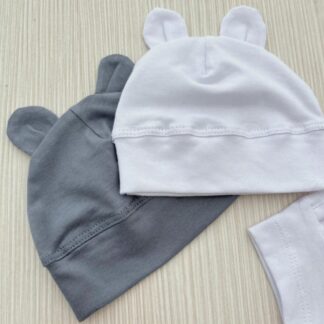 Combo de 2 bodys + 2 gorritos con orejitas (perritos)