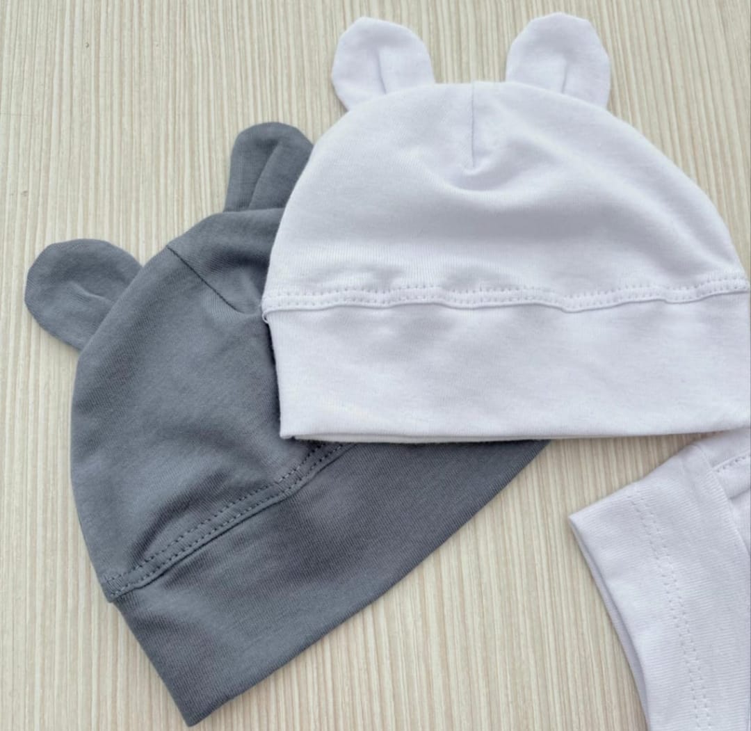 Combo de 2 bodys + 2 gorritos con orejitas (perritos) - Imagen 2